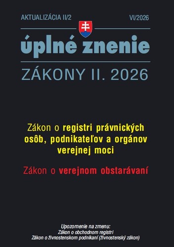 Aktualiz�cia II/2 2026 � Obchodn� a ob�i