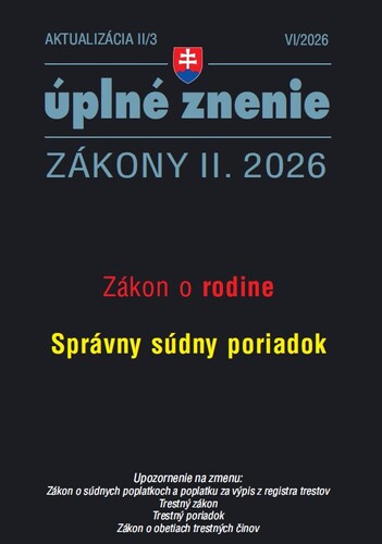 Aktualiz�cia II/3 2026 � Spr�vny s�dny p