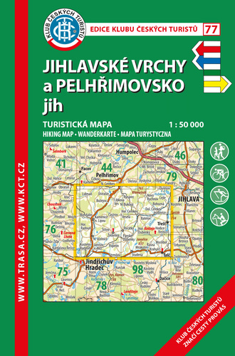 K�T 77 Jihlavsk� vrchy a Pelh�im. jih 6v