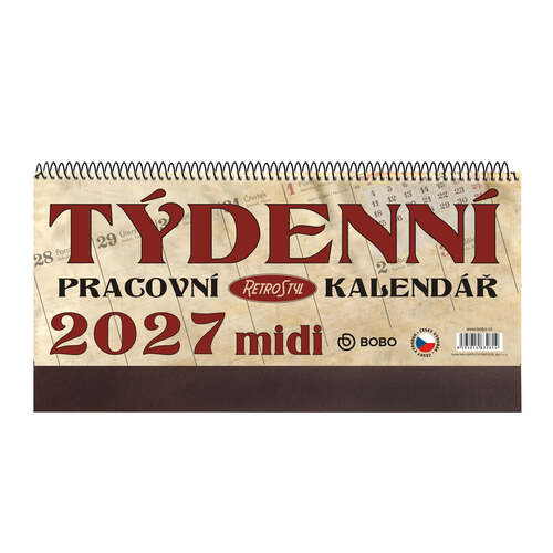 SK27 Pracovn� kalend�� RETRO MIDI BOBO