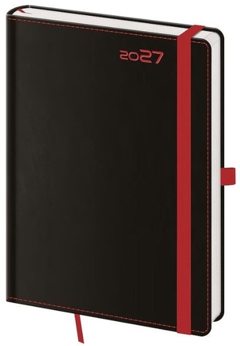 Di��27 T�d A5 Black Red s poutkem HELMA