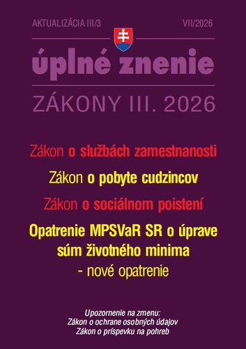 Aktualiz�cia III/3 2026 � Zamestnanos�