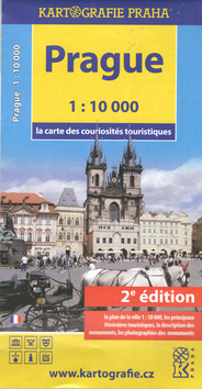 Praha mapa turistick�ch zaj�mavost� fr.