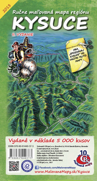 Ru�ne ma�ovan� mapa regi�nu Kysuce