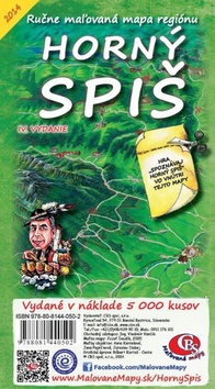 Ru�ne ma�ovan� mapa regi�nu Horn� Spi�