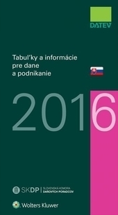Tabu�ky a inform�cie pre dane a podnikanie 2016