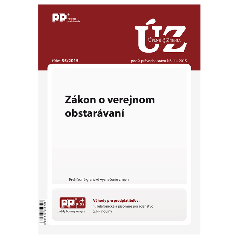 UZZ 35 2015 Z�kon o verejnom obstar�van�