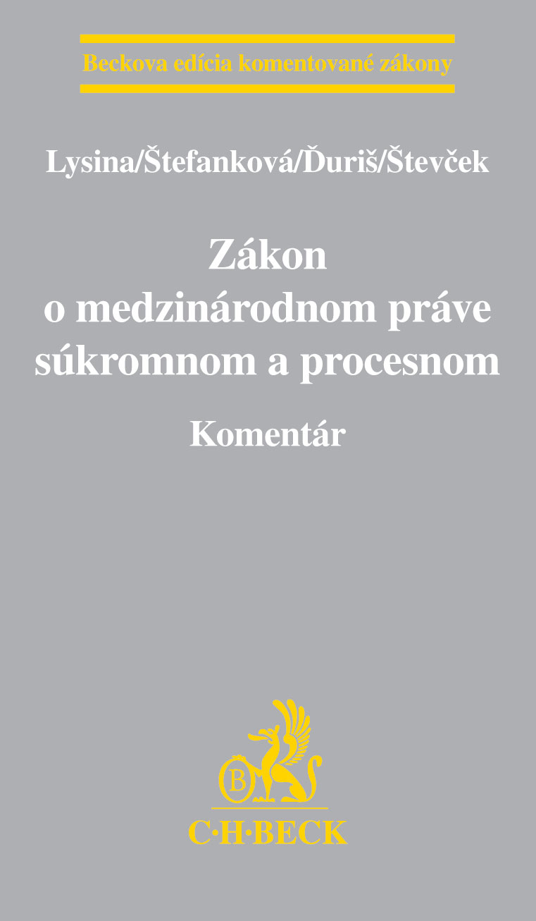Z�kon o medzin�rodnom pr�ve s�kromnom a procesnom. Koment�r
