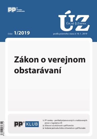UZZ 1 2019 Z�kon o verejnom obstar�van�