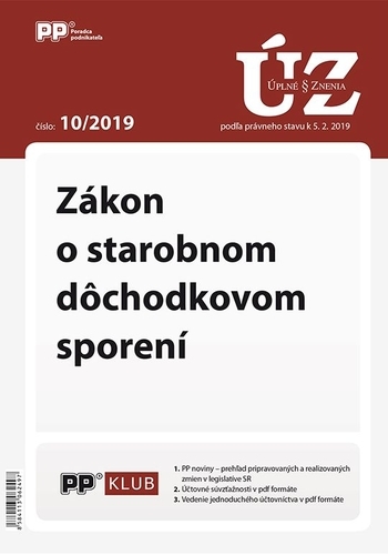 UZZ 10 2019 Z�kon o starobnom d�chodkovom sporen�