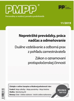PMPP 11 2019 Nepretr�it� prev�dzky, pr�ca nad�as a odme�ovanie