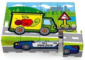 Kostky Moje prvn� auta 12ks TEDDIES