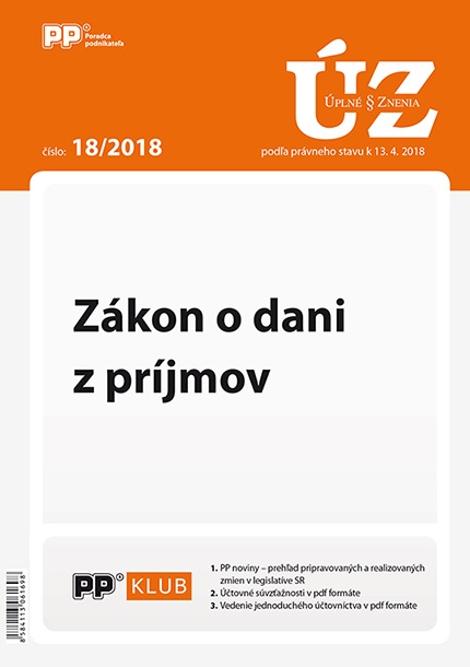 UZZ 18 2018 Z�kon o dani z pr�jmov