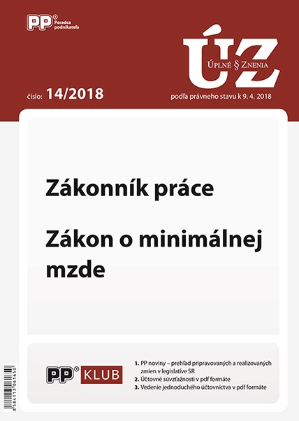 UZZ 14 2018 Z�konn�k pr�ce, Z�kon o minim�lnej mzde