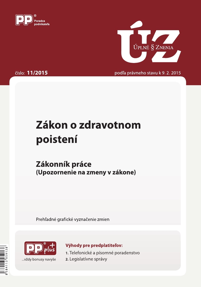 UZZ 11 2015 Z�kon o zdravotnom poisten�