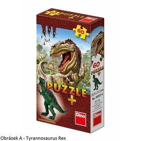 Puzzle 60 Dinosau�i + figurka