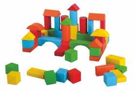 Stavebnice D�ev�n� kostky 50 ks