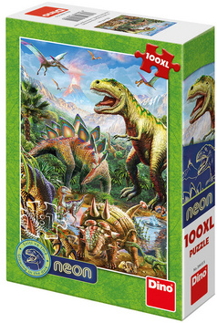 Puzzle 100XL Sv�t dinosaur� neon