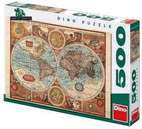 Puzzle 500 Mapa sv�ta z roku 1626