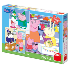 Puzzle 3x55 Peppa Pig Vesel� odpoledne
