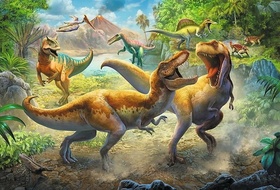 Puzzle Dinosau�� souboj