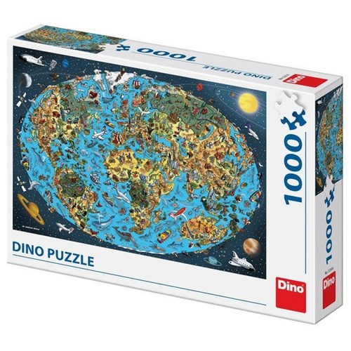 Puzzle 1000 Kreslen� mapa sv�ta