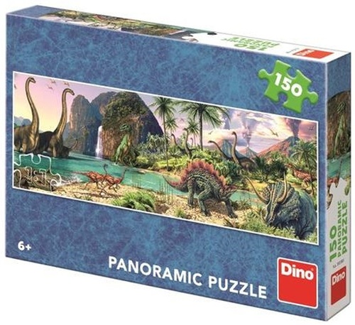 Puzzle 150 Dinosau�i u jezera panoramic