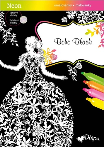 Boho Black Neon omalov�nky