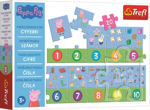 Vzd�l�vac� puzzle ��sla Pras�tko Peppa