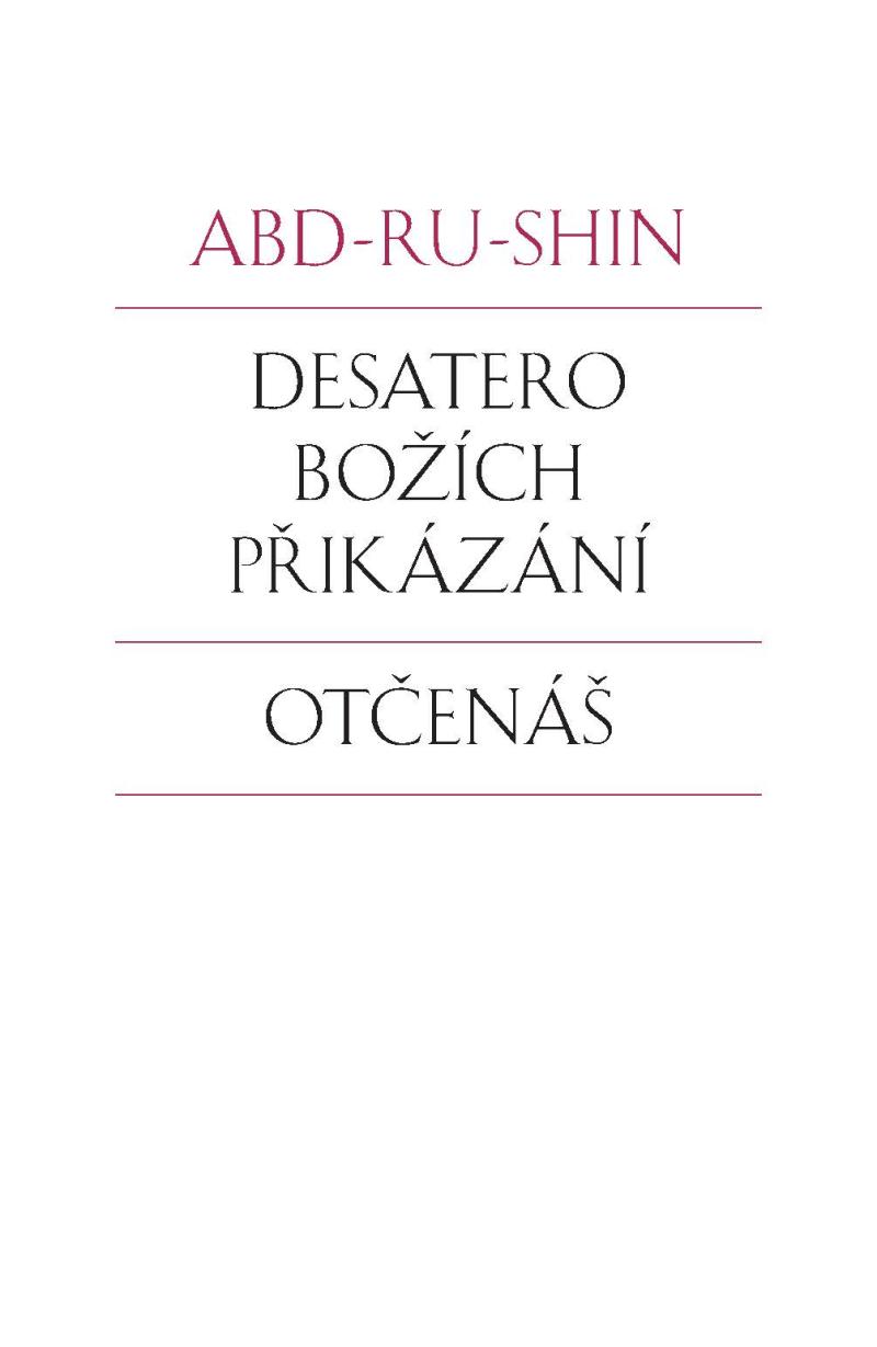 Desatero Bo��ch p�ik�z�n� Ot�en� 5.v.
