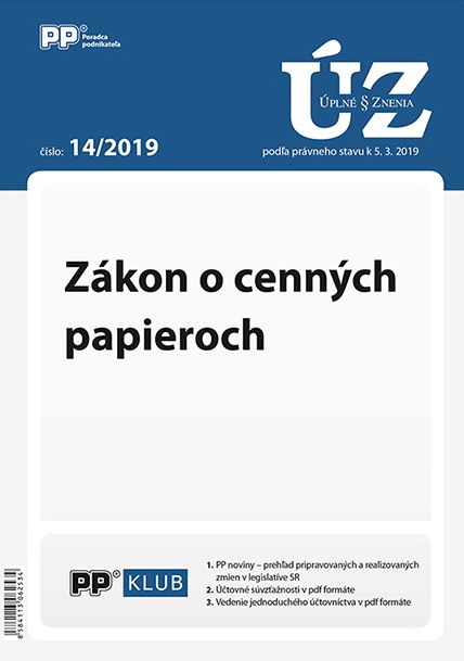 UZZ 14 2019 Z�kon o cenn�ch papieroch