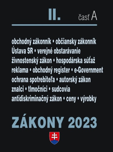 Z�kony II �as� A 2023 - Obchodn� pr�vo