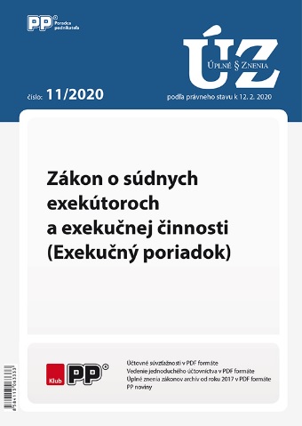 UZZ 11 2020 Z�kon o s�dnych exek�toroch a exeku�nej �innosti (Exeku�n� poriadok)