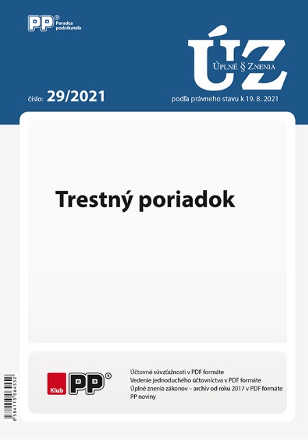 UZZ 29 2021 Trestn� poriadok