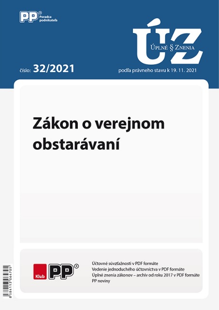 UZZ 32 2021 Z�kon o verejnom obstar�van�