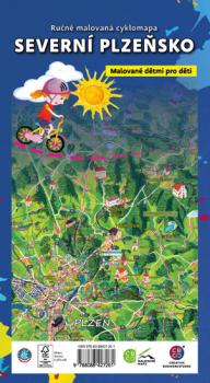 Ru�n� malovan� cyklomapa Severn� Plze�.