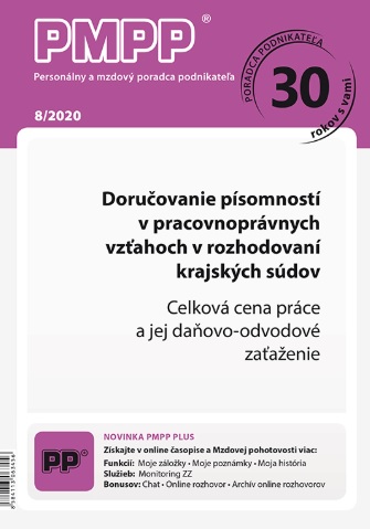 PMPP 8 2020 Doru�ovanie p�somnost� v pracovnopr�vnych vz�ahoch v rozhodovan� krajsk�ch s�dov