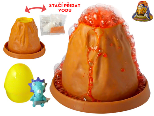 Crazy Dino sopka s l�vou, vejcem a dino.