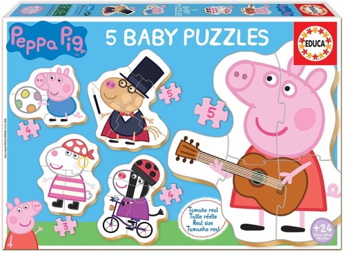 Baby puzzle Pras�tko Peppa 2, 5v1