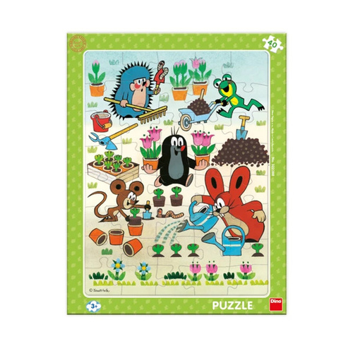 Puzzle 40 Krtek zahradn�k deskov�