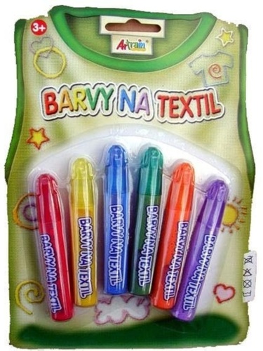 Barvy na textil Z�kladn� 6 ks