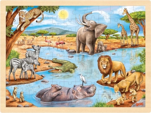 D�ev�n� puzzle Africk� savana 96 d�lk�