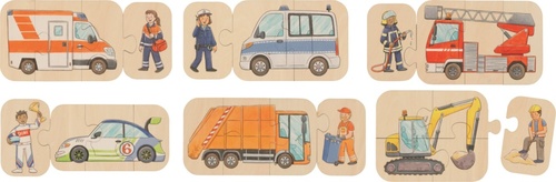 D�ev�n� puzzle Vozidla 6v1