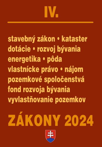 Z�kony IV 2024 Stavebn� z�kony a predpis