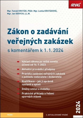 Z�kon o zad�v�n� ve�ejn�ch zak�zek s koment��em k 1. 1. 2024