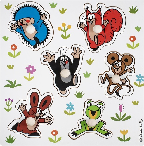 D�ev�n� vkl�dac� puzzle Krtek mal�