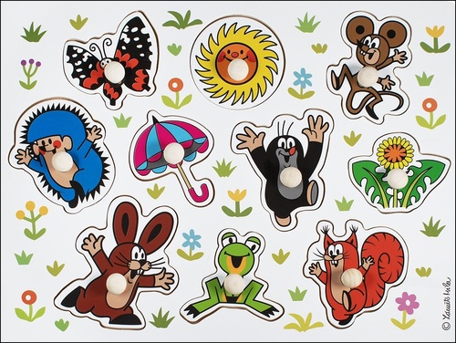 D�ev�n� vkl�dac� puzzle Krtek velk�