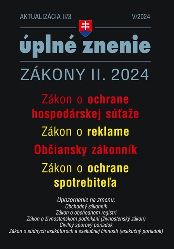 Aktualiz�cia II/3 2024 � Ob�iansky z�kon