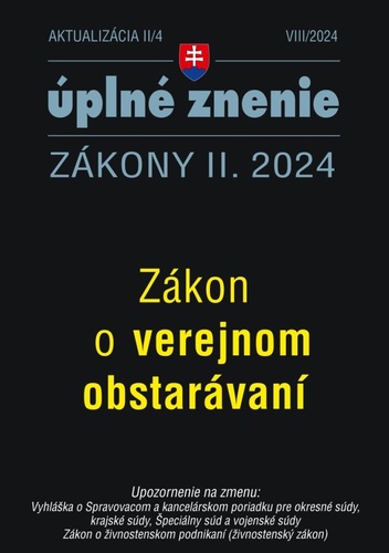 Aktualiz�cia II/4 2024 � Verejn� obstar.