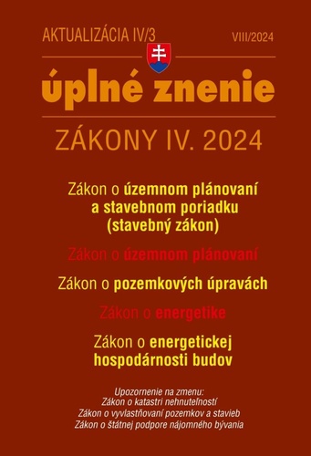 Aktualiz�cia IV/3 2024 � Stavebn� z�kon